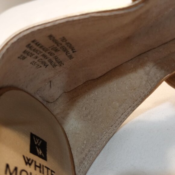 WHITE MOUNTAIN GOLD OPEN TOE BLOCK HEEL SANDAL WOMEN SIZE 10 - Picture 4 of 9